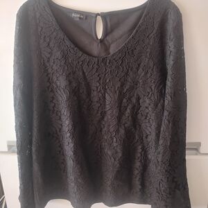 Talbots Black Lace Blouse